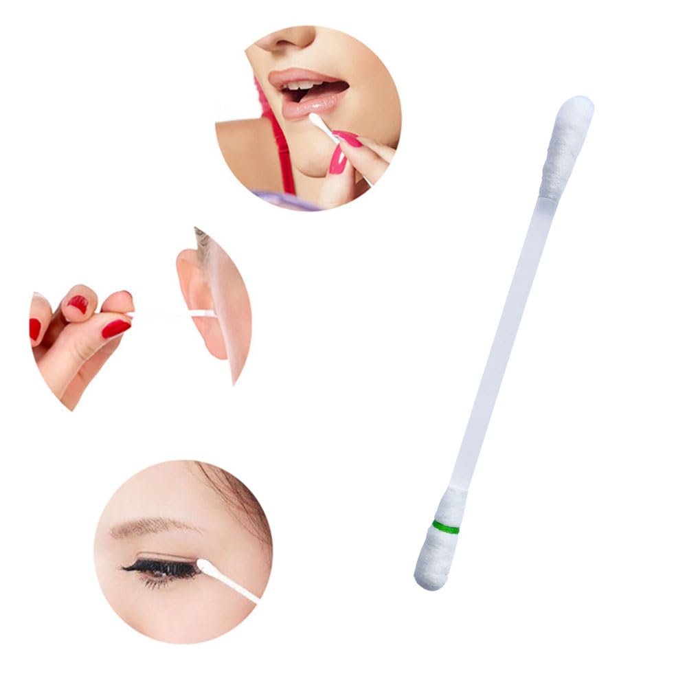 120 Pcs/Pack Lips Oil Cotton Swabs Disposable Oil Q-tip Applicators for Protect Lip Gum Anti-Dry Moisture Use Before Teeth Whitening