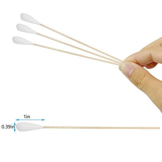 6 Inch Long Cotton Swabs (Large Size) 400pcs for Pets, Gun Cleaning,Makeup