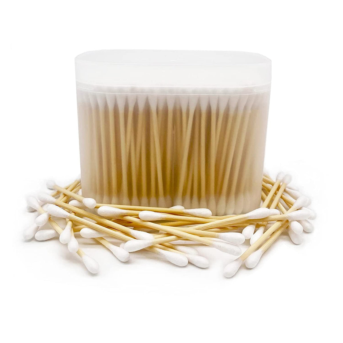 1500pcs Natural Bamboo Cotton Buds,Organic Biodegradable Cotton Swabs