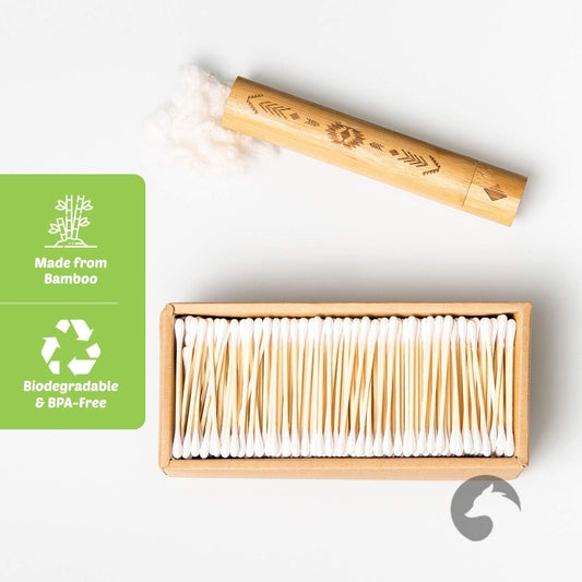 Bamboo Cotton Swabs 2000 Count | Eco-Friendly & Pure Cotton Buds | Double Tipped Sticks | 100% Plant-Based & Natural | Perfect for Makeup & Nail Applications, Arts & Crafts, Removing Dust & Dirt…