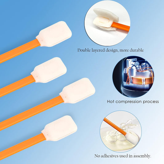 Wellgler's 5.1" Gun Cleaning Swabs,Foam Swabs ,Multi-Purpose Cotton Swabs ,for Cleaning Printer, Inkjet, Camera, Optical Lens, Guns, and Electronics KM707 (300pcs)