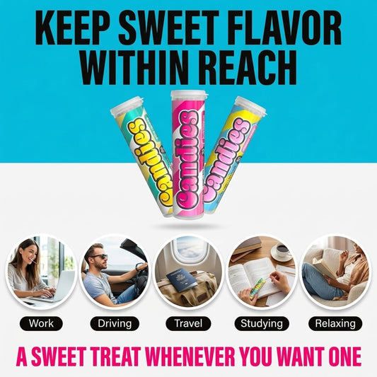 Xero Picks Candies - Infused Flavored Toothpicks (Candies Variety, 5 Pack - 100 Picks) Bubblegum, Pina Colada, Orange Creamsicle, Cotton Candy, Snow Cone and Candy Cane