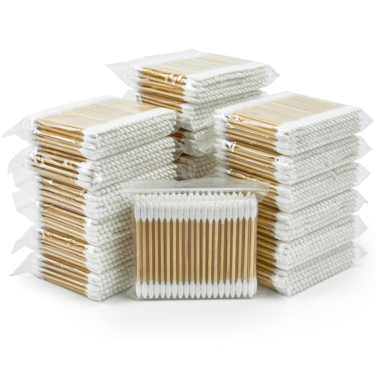 Pointed Cotton Swabs, Double Precision Tips Sturdy Bamboo Sticks, 1200Count