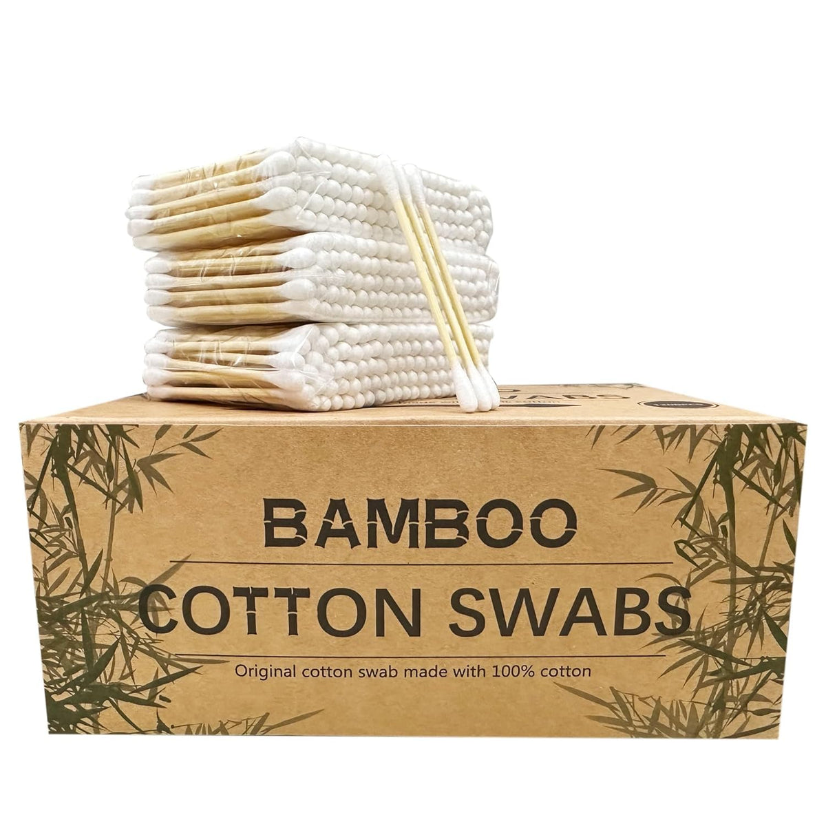 Cotton Swabs with Wooden Sticks/Biodegradable Cotton Buds 2400pcs