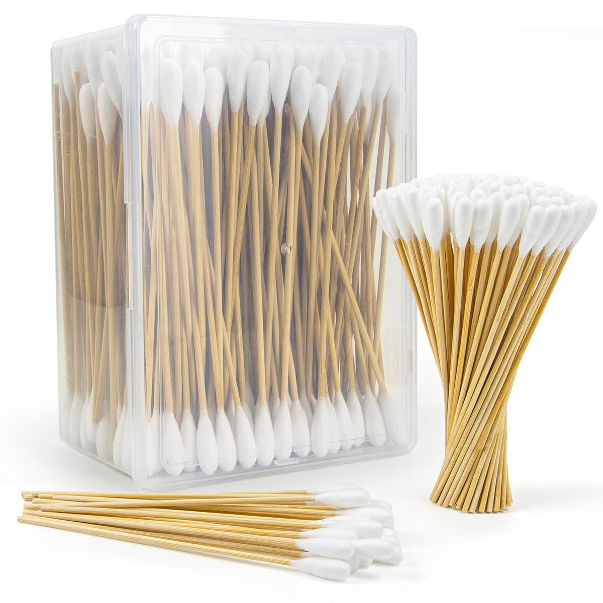 200pcs Dog Ear Swabs, Large Cotton Buds for Dog Ear Cleaning, Pet Care