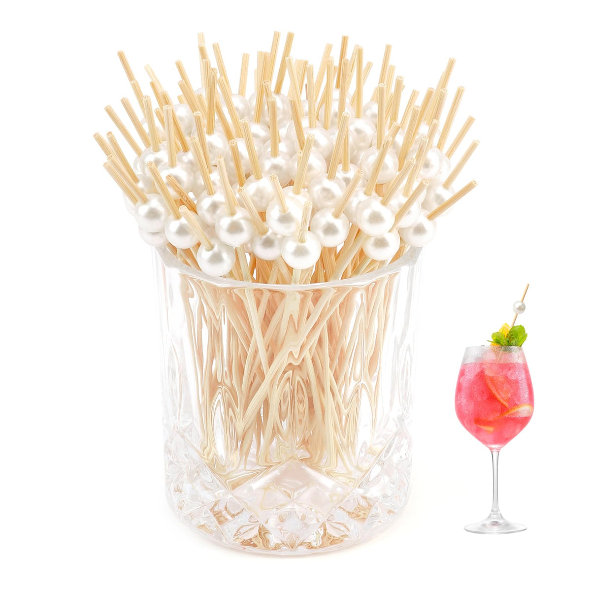 Cocktail Picks Rose Gold Flavored Toothpicks 450PCS 4.7in Fancy Toothpicks for Appetizers Tooth Picks Wooden Cocktail Toothpicks Cocktail Picks for Drinks Long Toothpicks for Charcuterie Boards