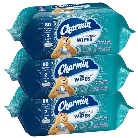 Charmin Freshmates Flushable Wipes (Pack of 3) 80ct