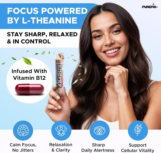 PurePix Energy Caffeine Flavored Toothpicks, Spearmint, 3-Pack, 60ct