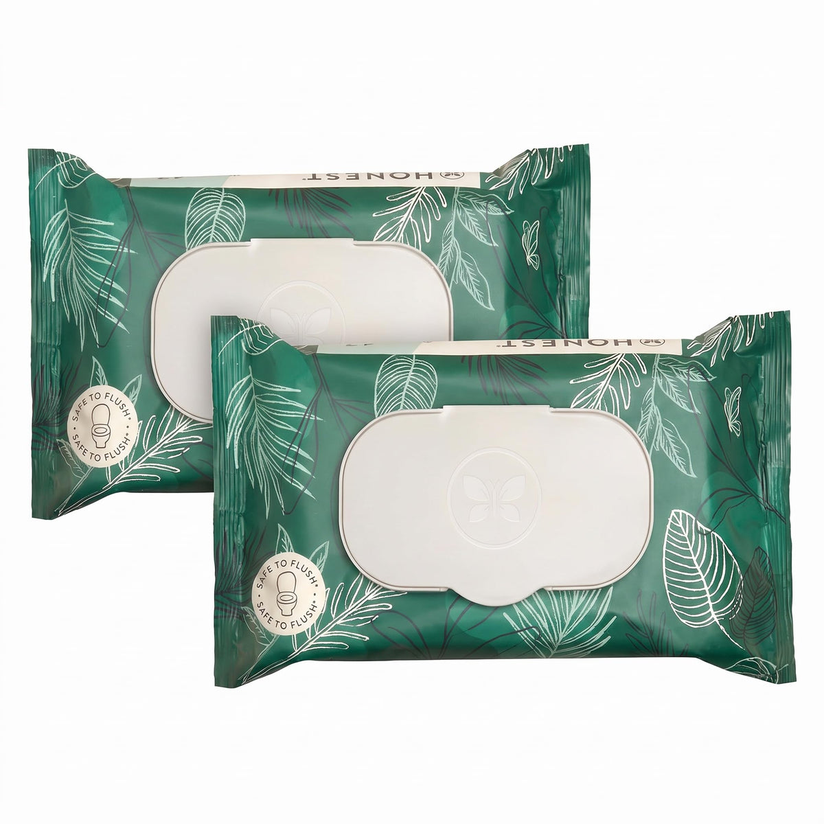 The Honest Company Flushable Wipes, Hypoallergenic, Tropical Leaves, 336ct