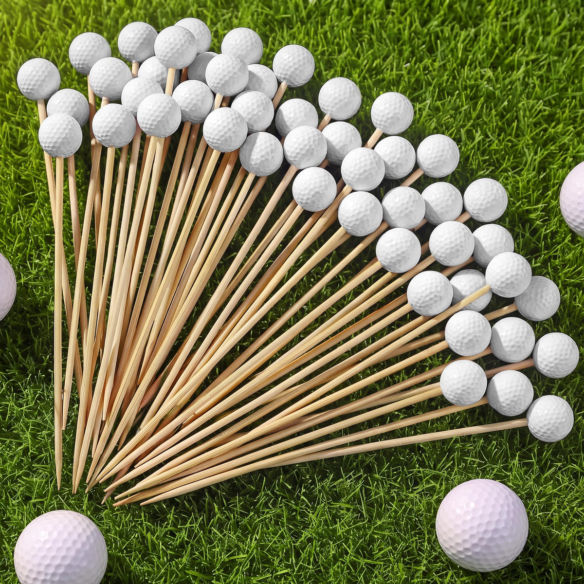 50 Pcs 3D Football Toothpicks 4.7 Inch Decorative Cocktail Picks