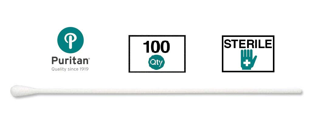 Puritan 6" Sterile Standard Cotton Swab w/Polystyrene Handle - 25-806 1PC - Box of 100