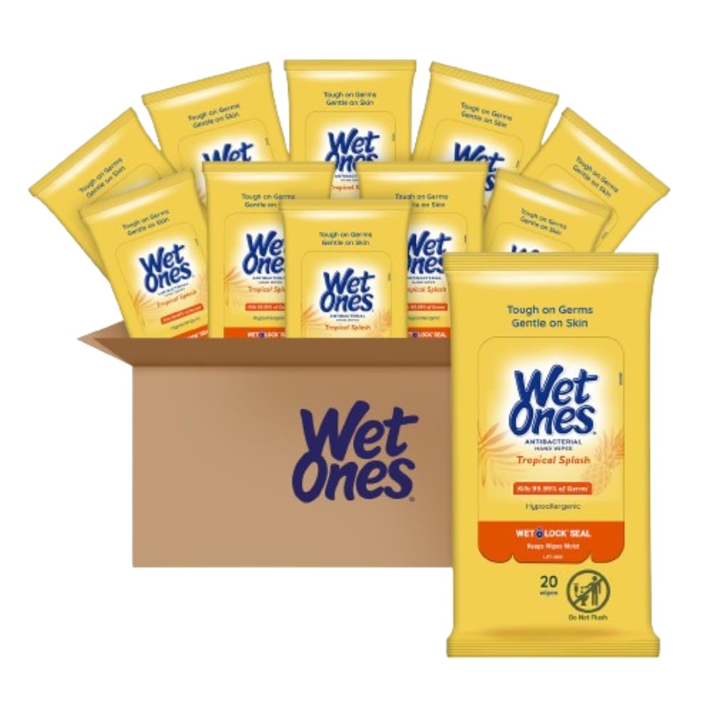 Wet Ones Hand Wipes, Sensitive Skin, Unscented, 20 ct (30 Pack)