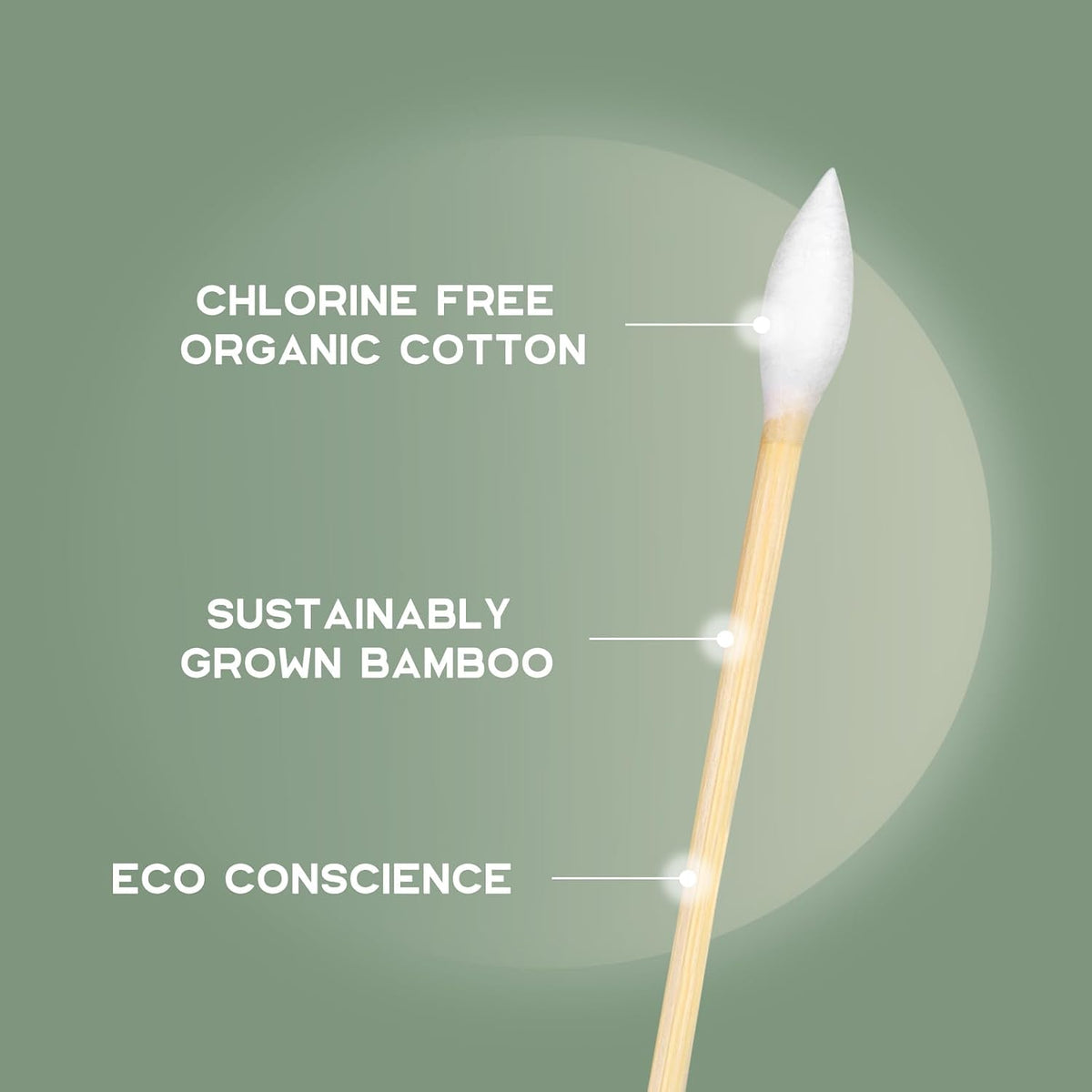 Isshah Bamboo Cotton Swabs 6 Inch - Double-Ended Pointed - 500 Count