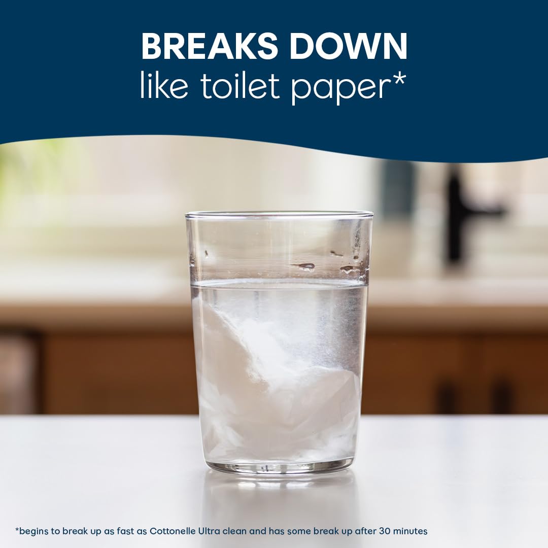 Cottonelle Fresh Care Flushable Wipes, 2 Packs, 168 Wipes per Pack
