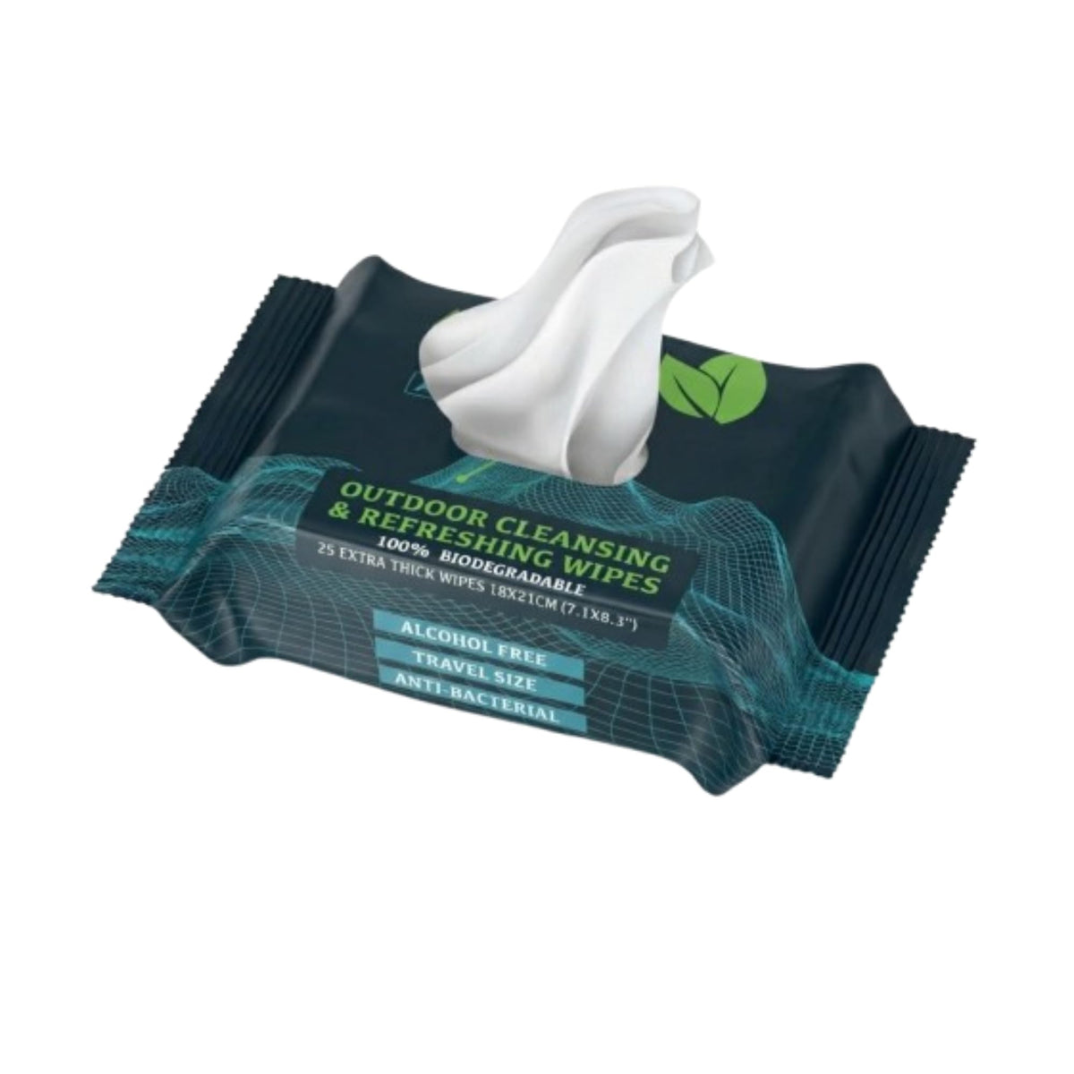 Combat Wipes ACTIVE Outdoor 2-Pack Wet Wipes - Extra Thick Camping Gear, Biodegradable, Body & Hand Cleansing/Refreshing Cloths for Backpacking & Gym w/Natural Aloe & Vitamin E, 50 Ct (25x2 pack)