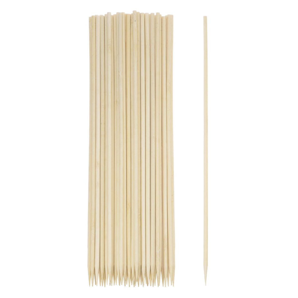 HARFINGTON 100pcs Bamboo Skewers Sticks 20 Inch 5mm Dia Natural Wooden Cocktail Picks for Barbecue Appetizers Grilling Fruit