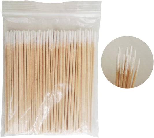 1000Pcs Pointed Cotton Swabs Wooden Handle Makeup Health Medical Ear Jewelry Clean Sticks Buds Tips