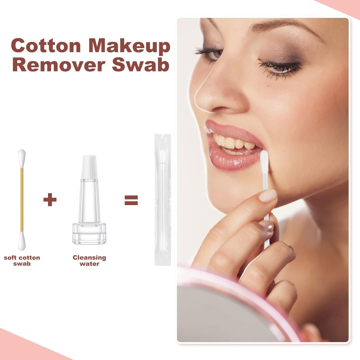 200 Cotton Swabs,Cotton Makeup Remover Swabs,Eye & Lip Sticks Remover