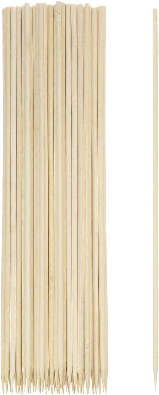 HARFINGTON 100pcs Bamboo Skewers Sticks 20 Inch 5mm Dia Natural Wooden Cocktail Picks for Barbecue Appetizers Grilling Fruit