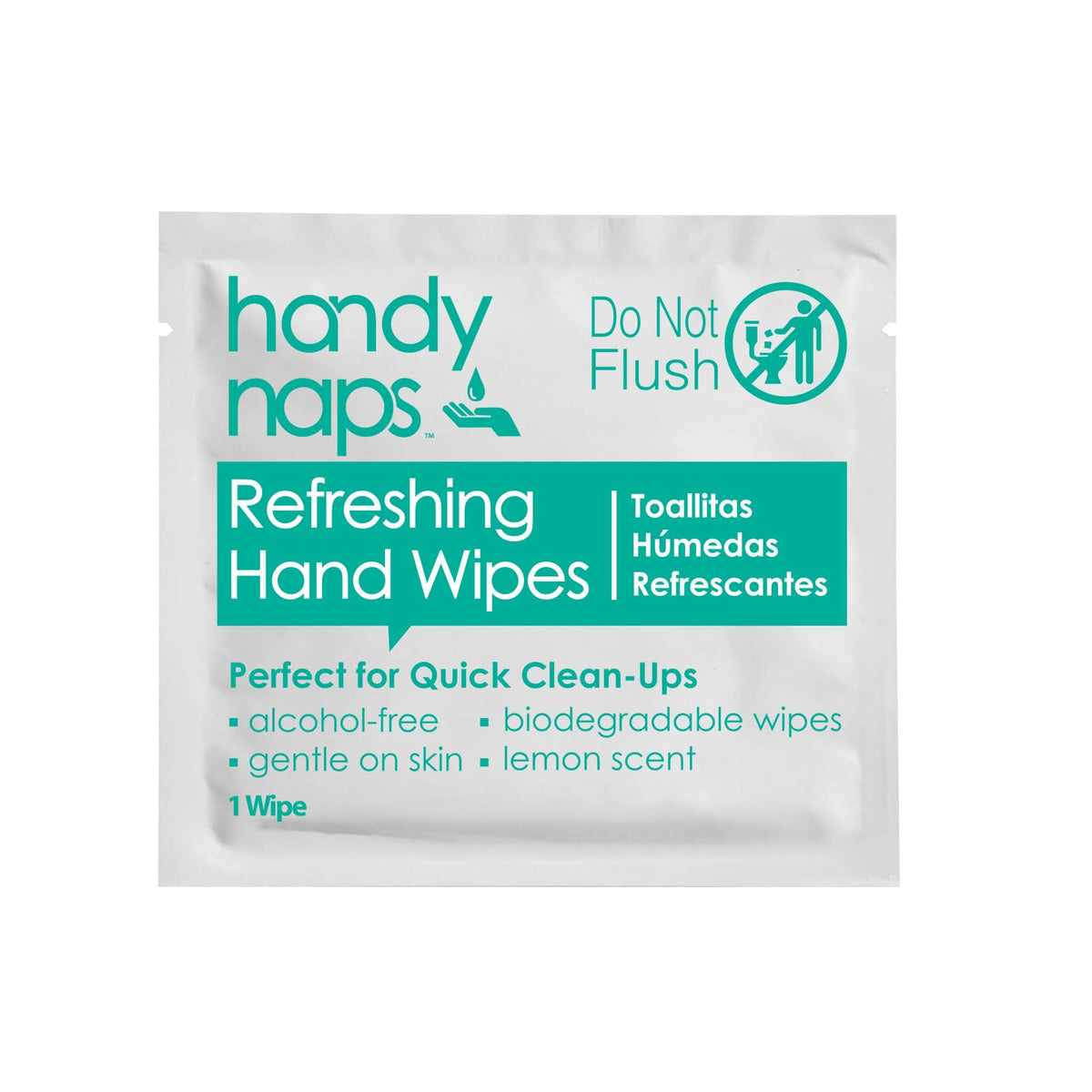 Handynaps Refreshing Hand Wipes, Alcohol-Free, Chemical-Free, 1000 Count