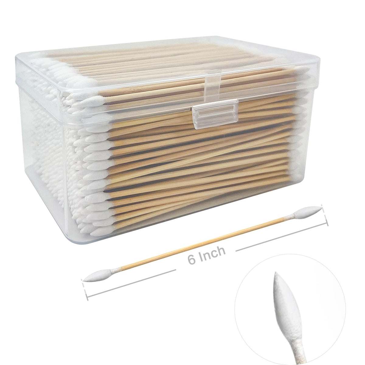PINGMIC Gun Cleaning Swabs, 6" Long Cotton Swab