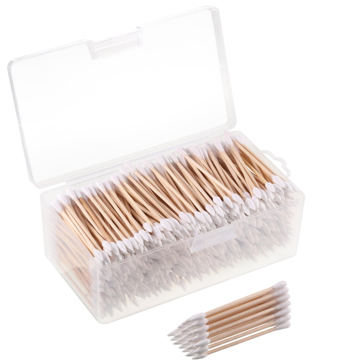 Norme 500 Pcs 6 Inch Gun Cleaning Swabs with Wooden Handle and Storage