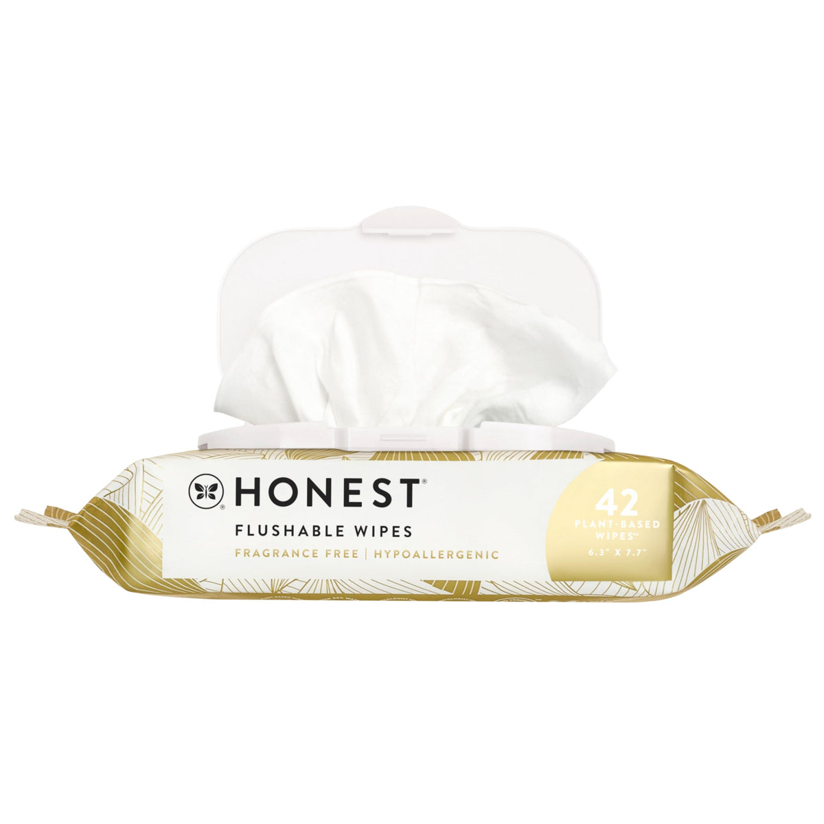 The Honest Company Flushable Wipes, Hypoallergenic, Tropical Leaves, 336ct