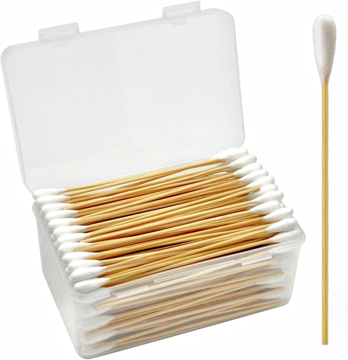 200pcs Dog Ear Swabs, Large Cotton Buds for Dog Ear Cleaning, Pet Care