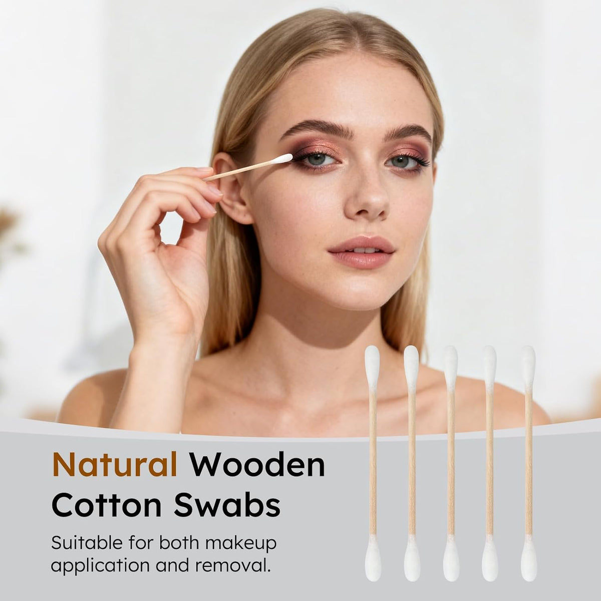 Cotton Swabs in Bulk (5 Swabs Per Pack, 300 Packs Per Box)