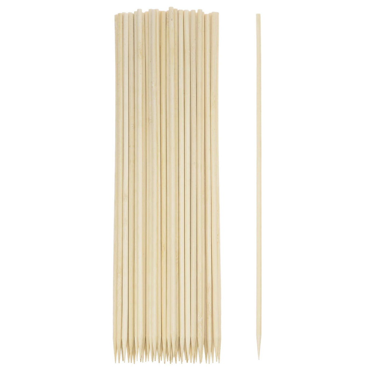 HARFINGTON 100pcs Bamboo Skewers Sticks 20 Inch 5mm Dia Natural Wooden Cocktail Picks for Barbecue Appetizers Grilling Fruit