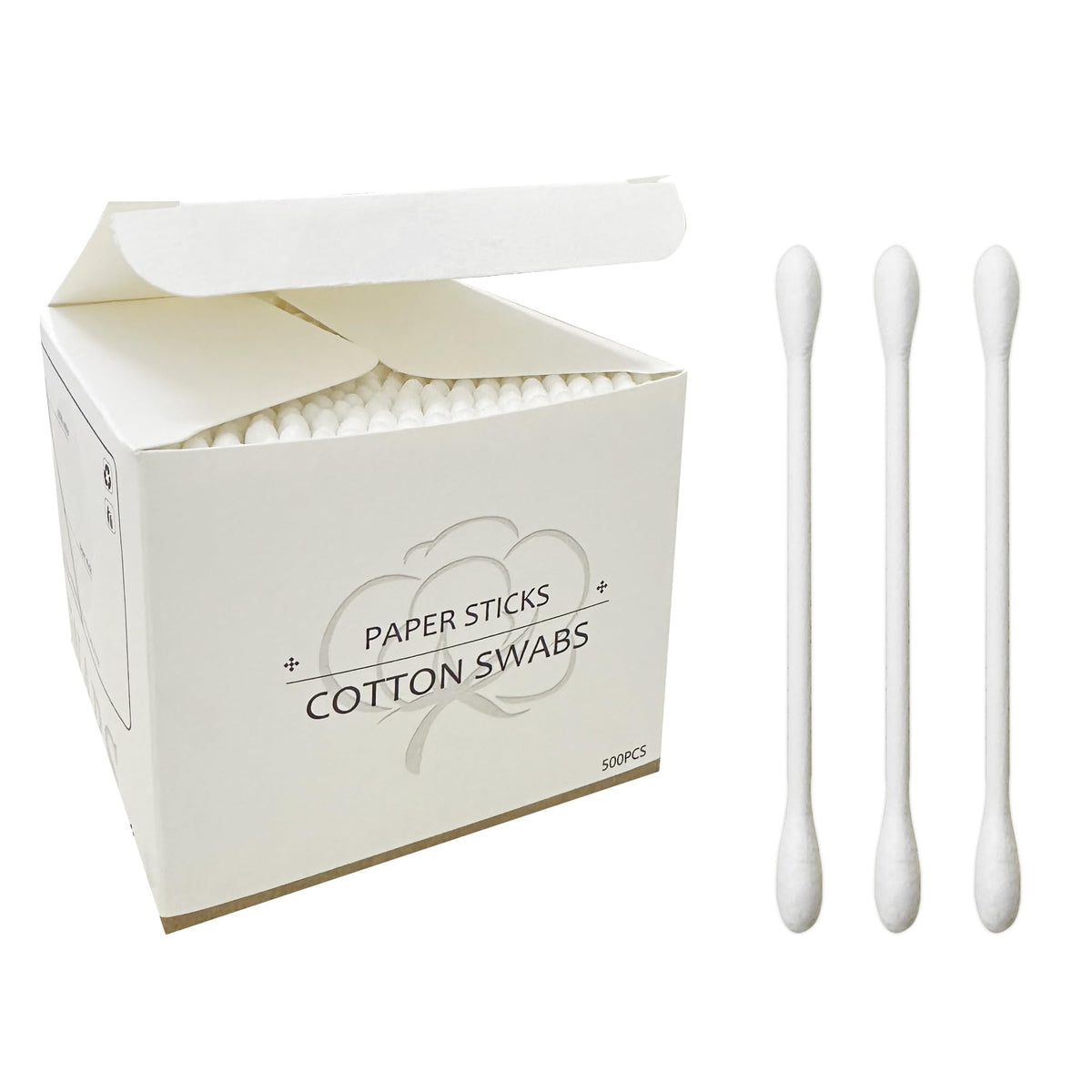 Cotton Swabs with Wooden Sticks/Biodegradable Cotton Buds 2400pcs