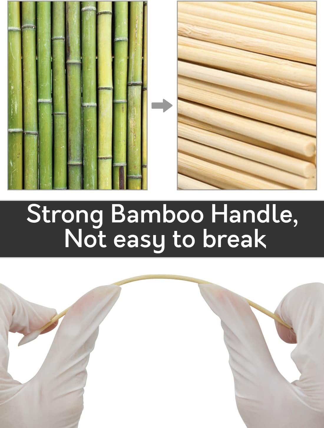 Gun Cleaning Swabs, FSC Bamboo Handle, 6-Inch Lint-Free Swabs