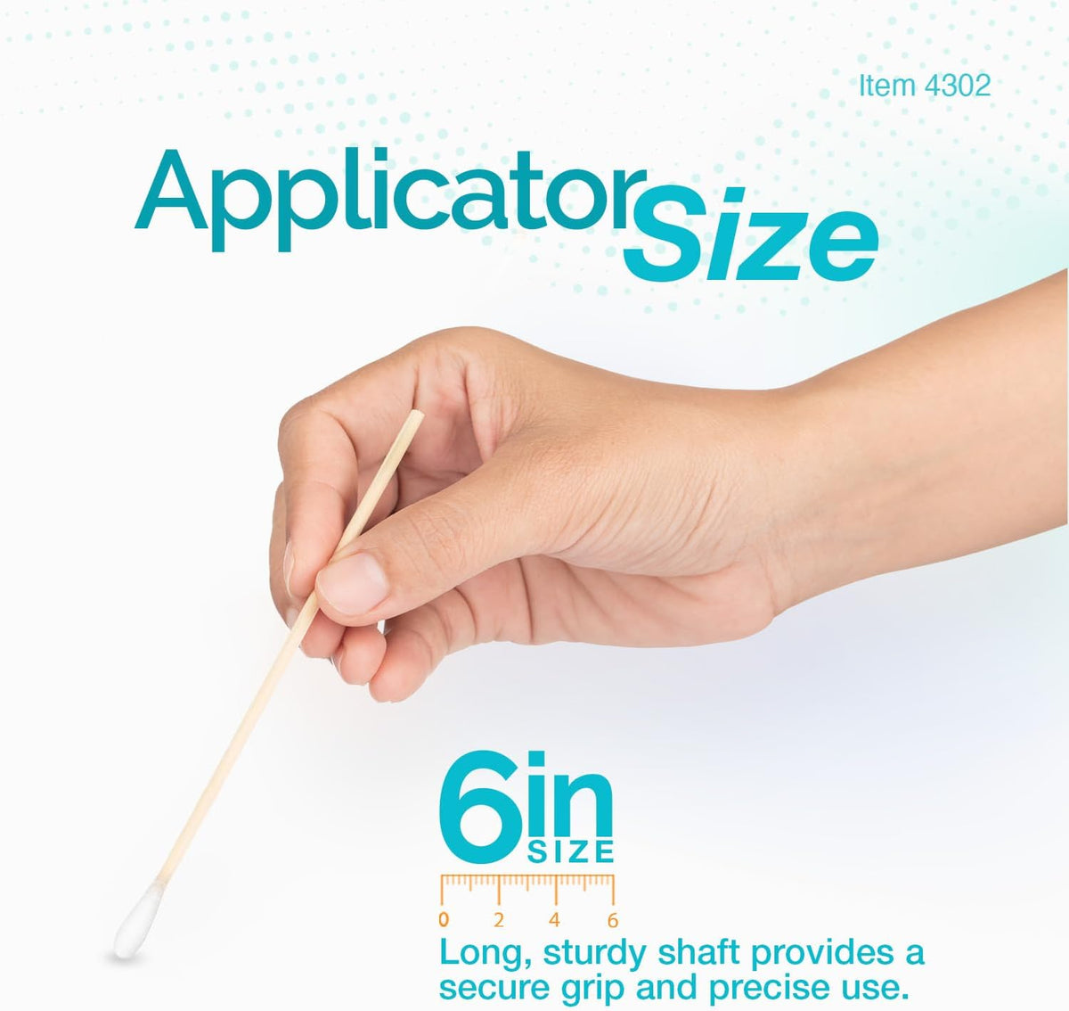Dynarex Cotton Tipped Wood Applicators - 6" - Non-Sterile - Medical Swabs for Wound Care, Cleaning, Crafts - 10 Boxes per Case, 10 Pouches per Box, 100 Applicators per Pouch