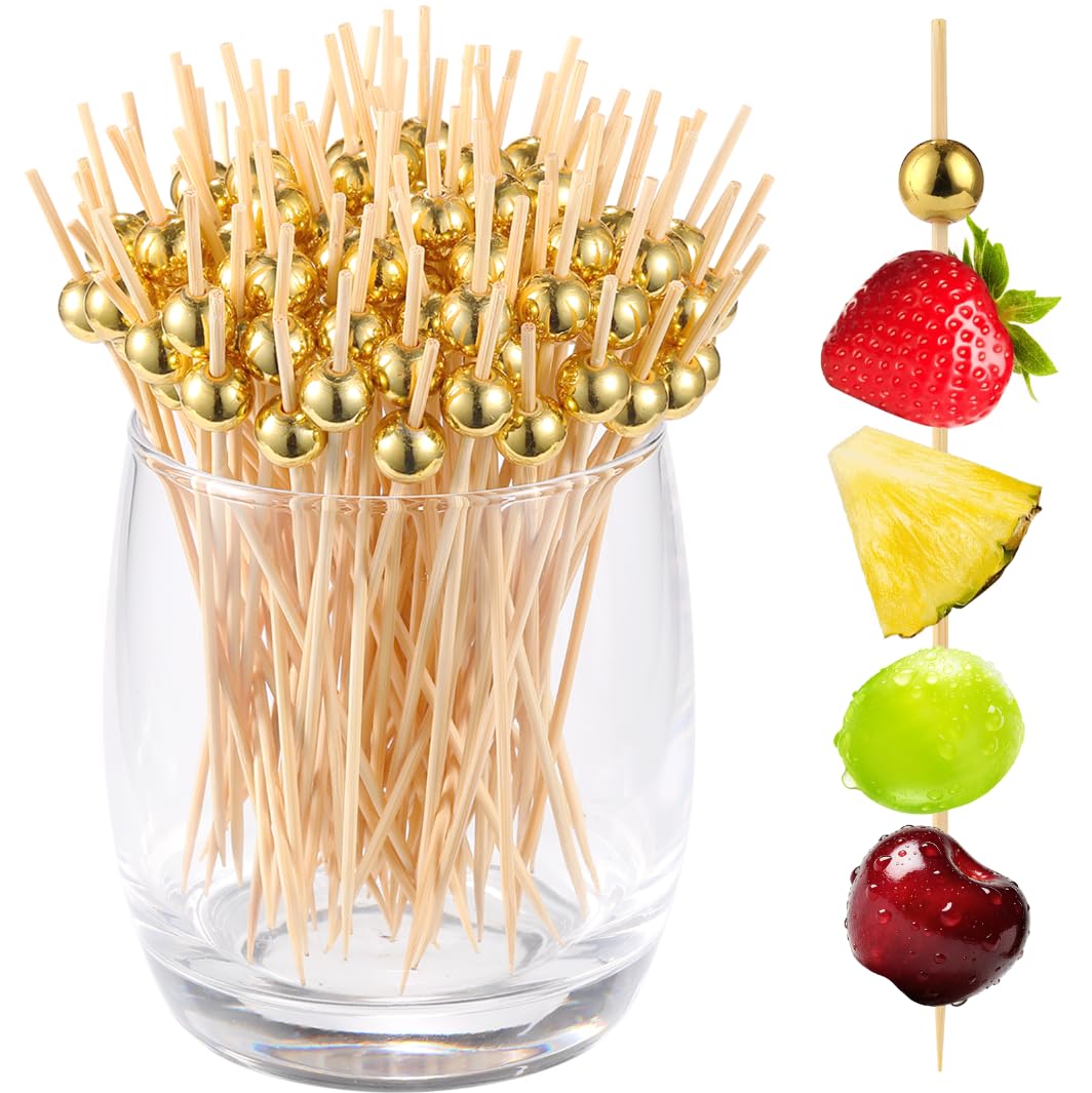 1000Pcs Cocktail Picks, Fancy Toothpicks for Appetizers Bamboo Tooth Picks