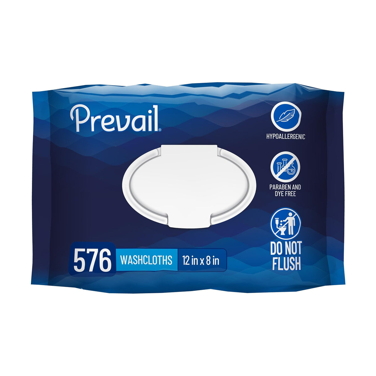 Prevail Soft Adult Washcloths, Disposable for Men Women, 12 x 8 in, 576 ct