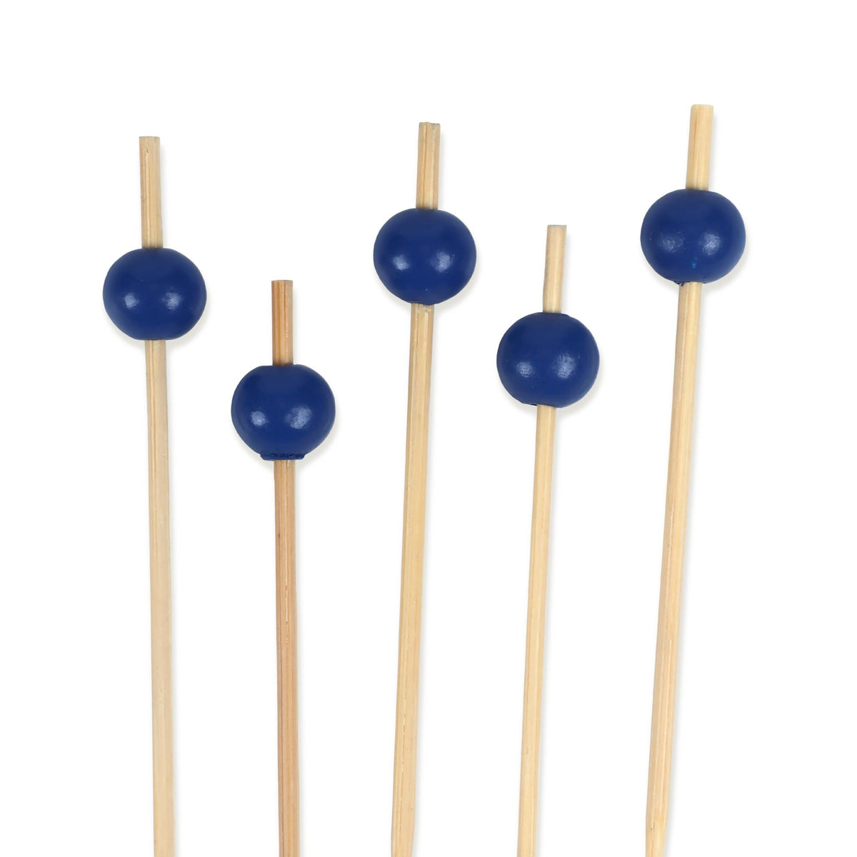 BambooMN Ball End Cocktail Picks - 3" (7.62cm) - Clear - 100 Pieces