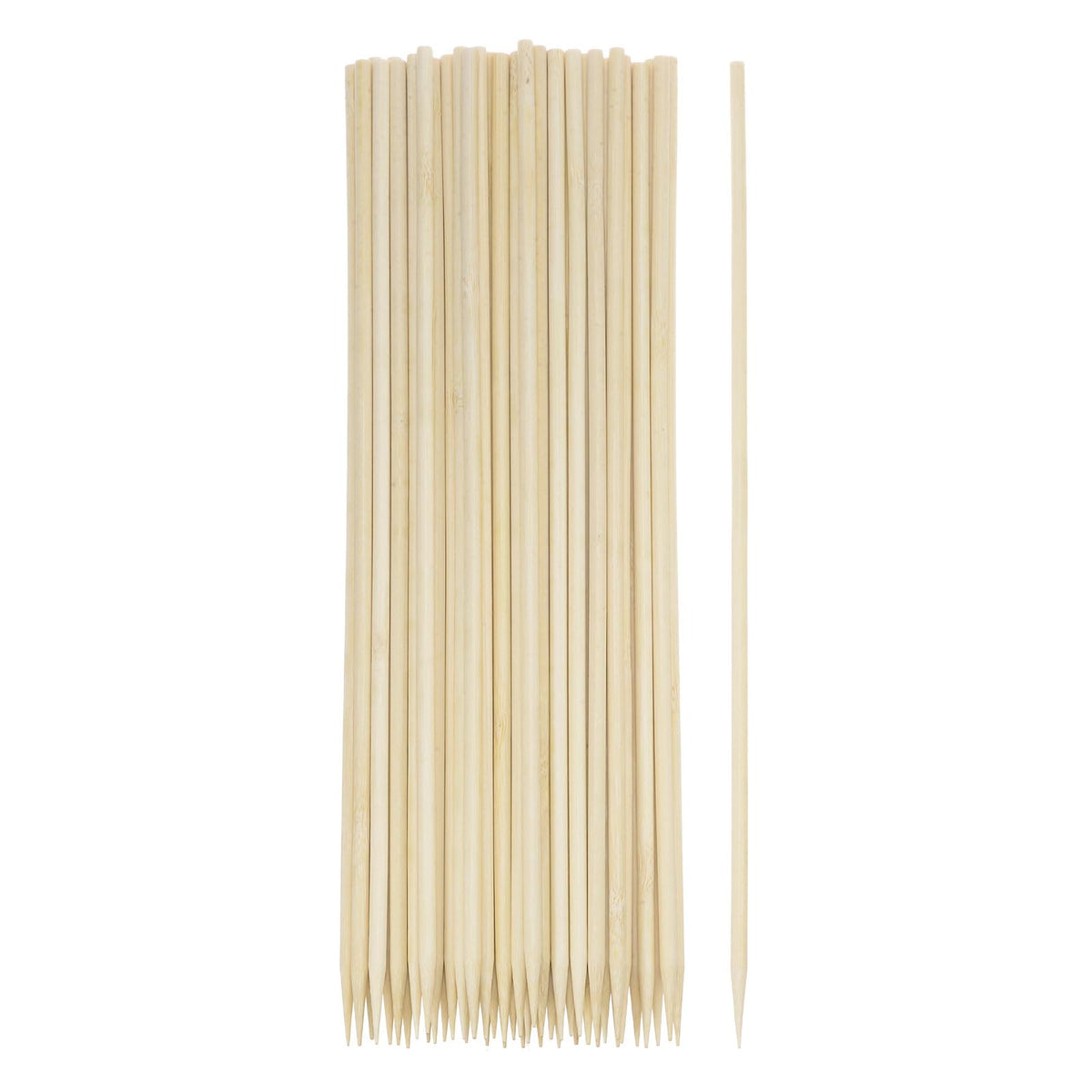 HARFINGTON 100pcs Bamboo Skewers Sticks 20 Inch 5mm Dia Natural Wooden Cocktail Picks for Barbecue Appetizers Grilling Fruit