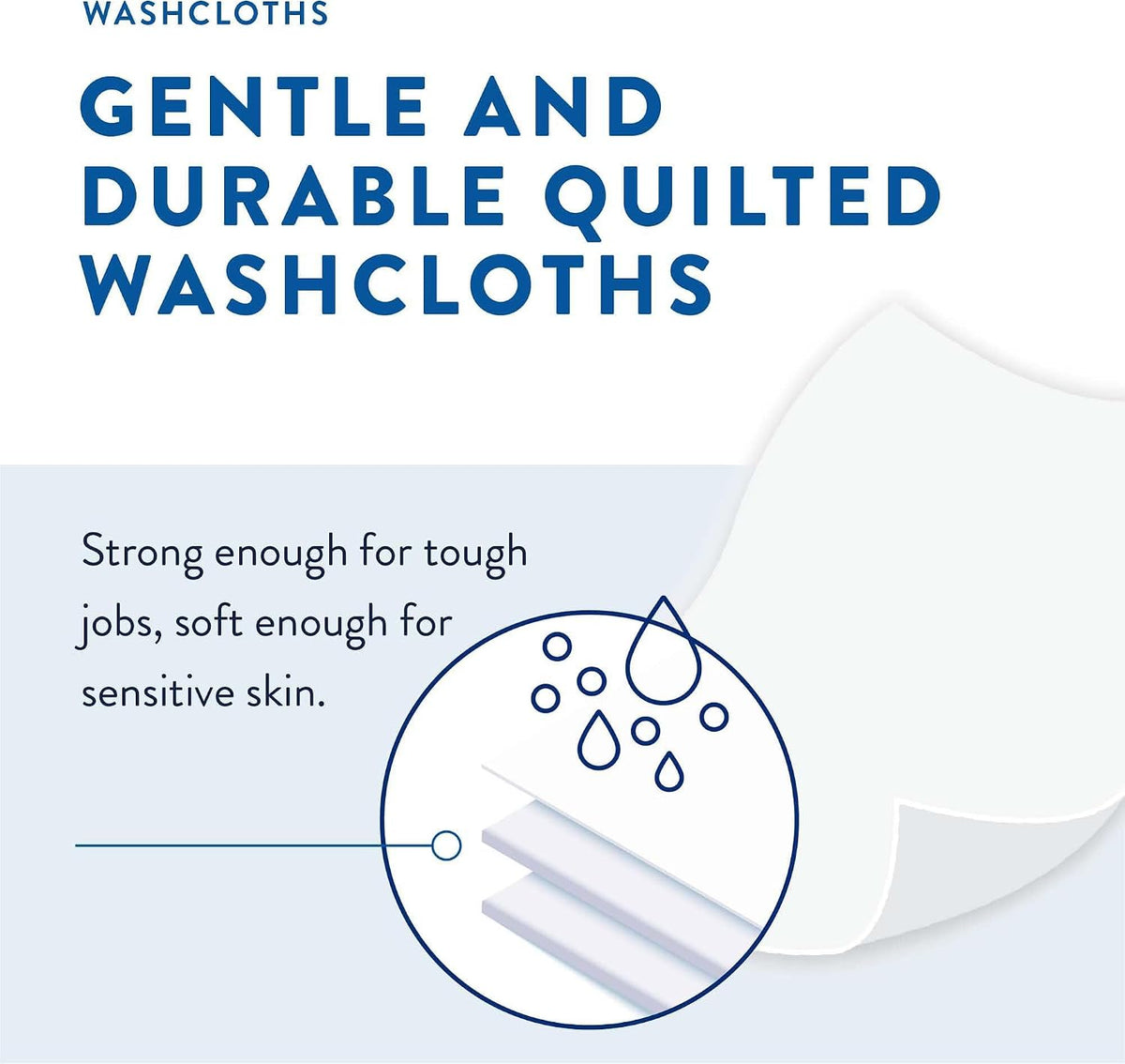 Prevail Soft Adult Washcloths, Disposable for Men Women, 12 x 8 in, 576 ct