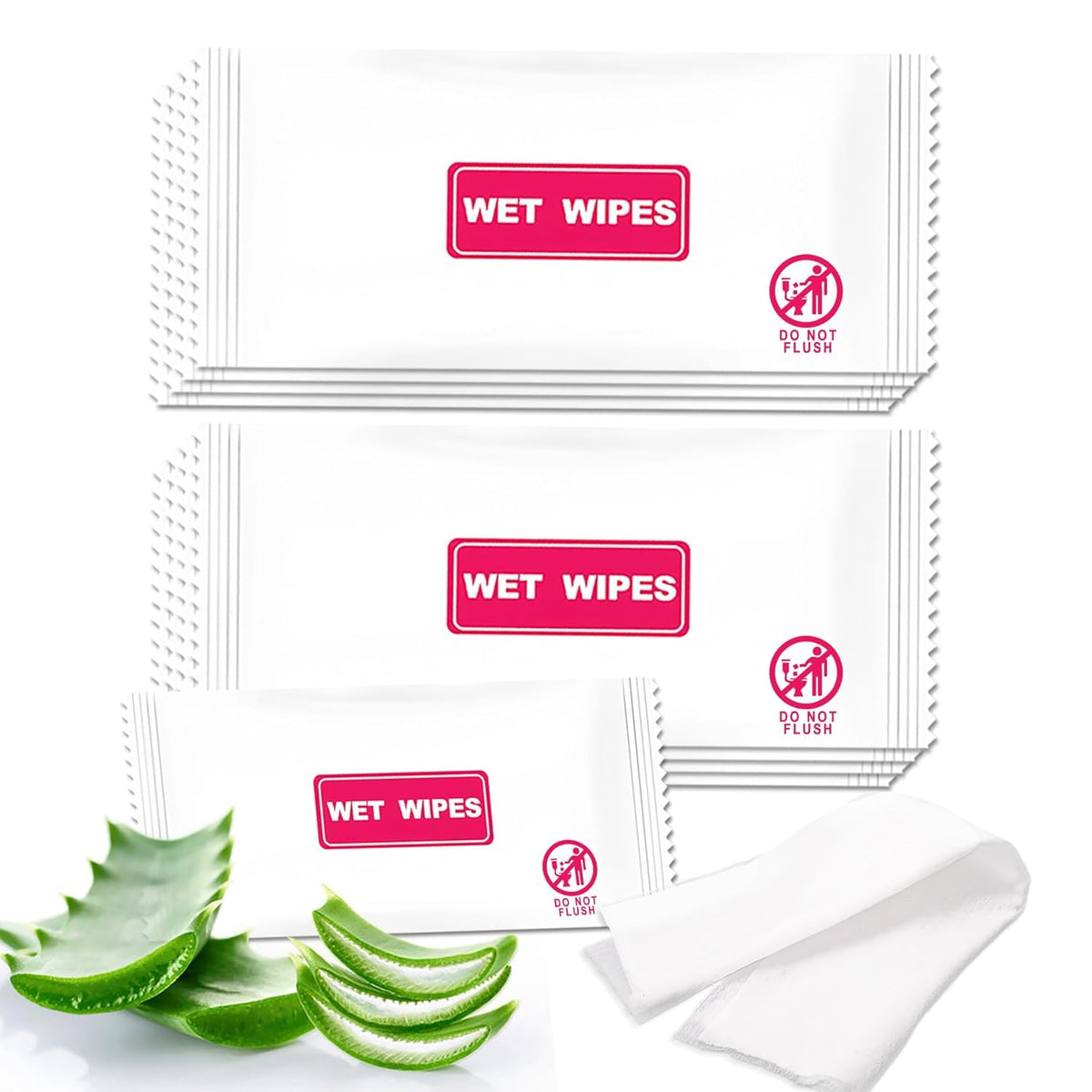 100 Pack Wet Wipes Individually Wrapped, Individual Hand Wipes