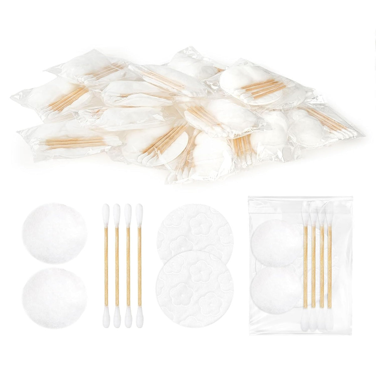 60 twoworld Travel Cotton Swabs Set Portable,Vanity Kit Travel
