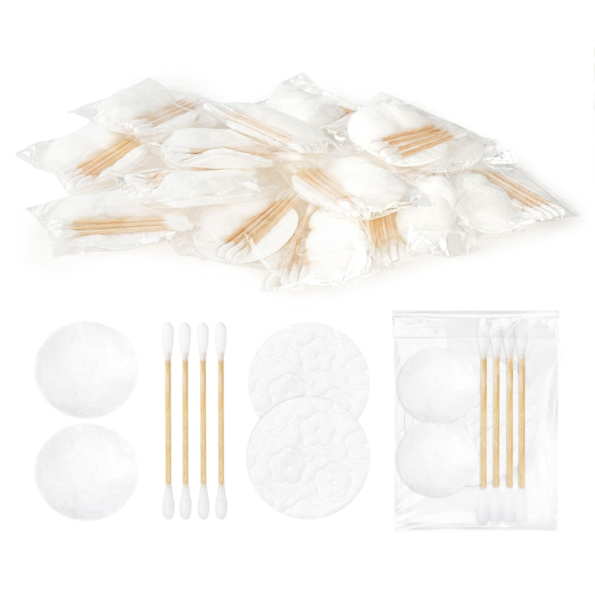 60 twoworld Travel Cotton Swabs Set Portable,Vanity Kit Travel