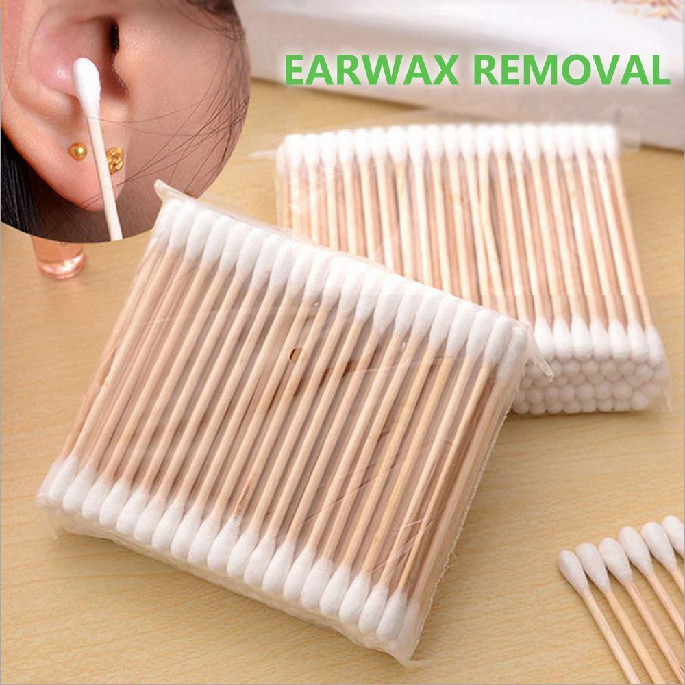 Cotton Swabs with Wooden Sticks/Biodegradable Cotton Buds 2400pcs