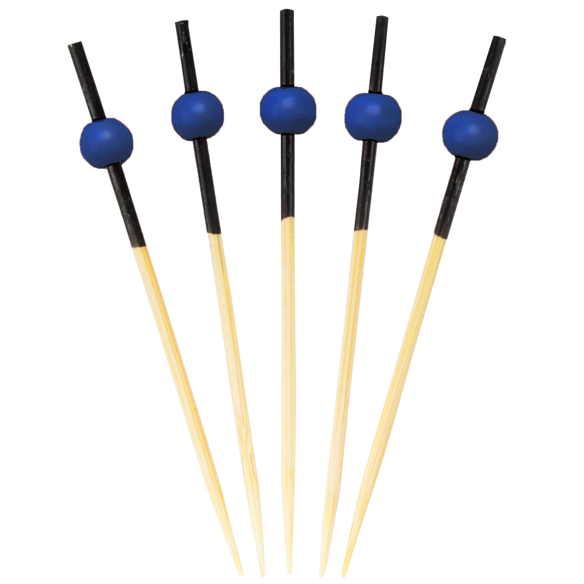 BambooMN Ball End Cocktail Picks - 3" (7.62cm) - Clear - 100 Pieces