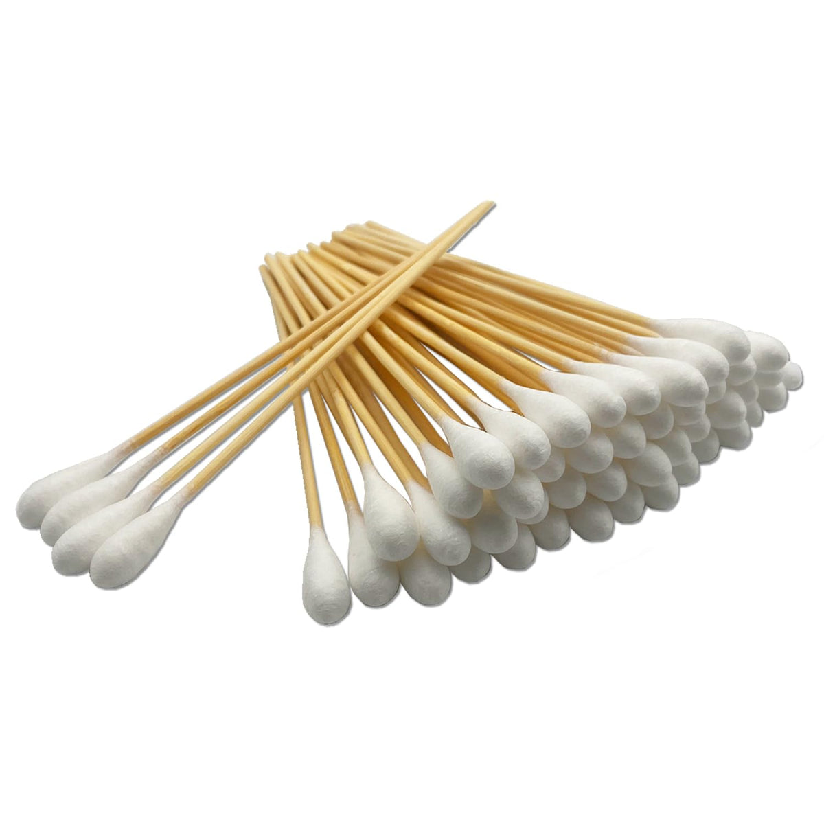6 Inch Long Large Size Cotton Swabs 400PCS in Storage Box,Bamboo Sticks & Highly Absorbent Tipped Applicators for Pet Care