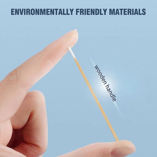 1200 Pcs 2.75 Inch Cotton Swabs Precision Microblading Eyebrow Makeup Small Pointed Cotton Tipped Toothpicks Tip Electronics Machine Cleaning Cotton Applicator Bud Wooden Sticks Cusp