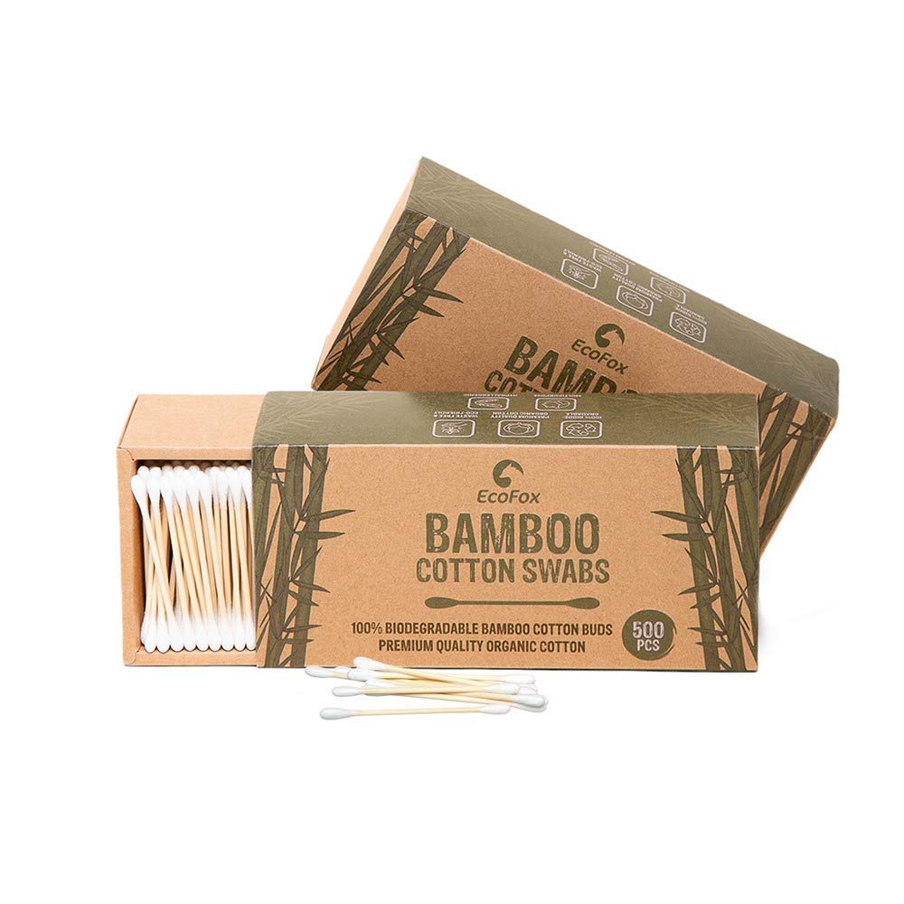 Bamboo Cotton Swabs 2000 Count | Eco-Friendly & Pure Cotton Buds | Double Tipped Sticks | 100% Plant-Based & Natural | Perfect for Makeup & Nail Applications, Arts & Crafts, Removing Dust & Dirt…