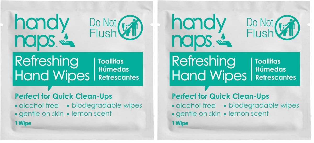 Handynaps Refreshing Hand Wipes, Alcohol-Free, Chemical-Free, 1000 Count
