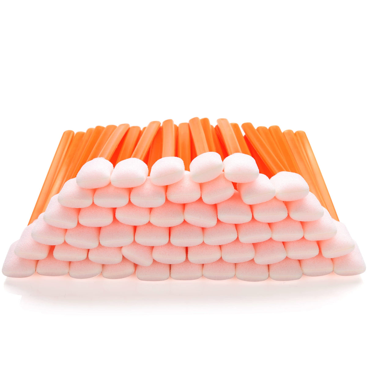 AAwipes Foam Cleaning Swab Sticks (200 pcs Large Rectangular Foam Tips, 5.25", Orange) Cleanroom Cleaning Swab Sponge Stick for Inkjet Printer, Optical Instruments