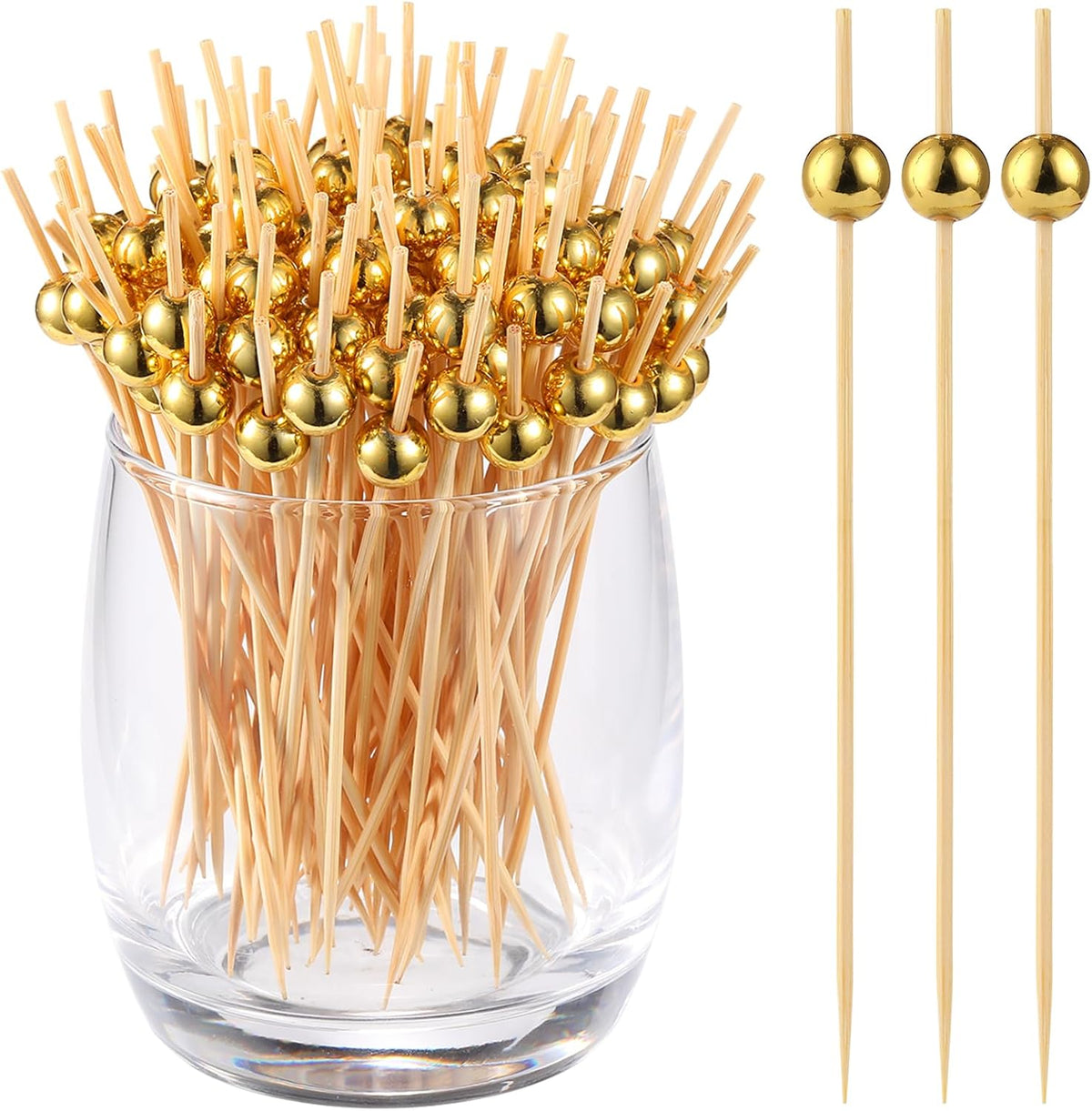1000Pcs Cocktail Picks, Fancy Toothpicks for Appetizers Bamboo Tooth Picks