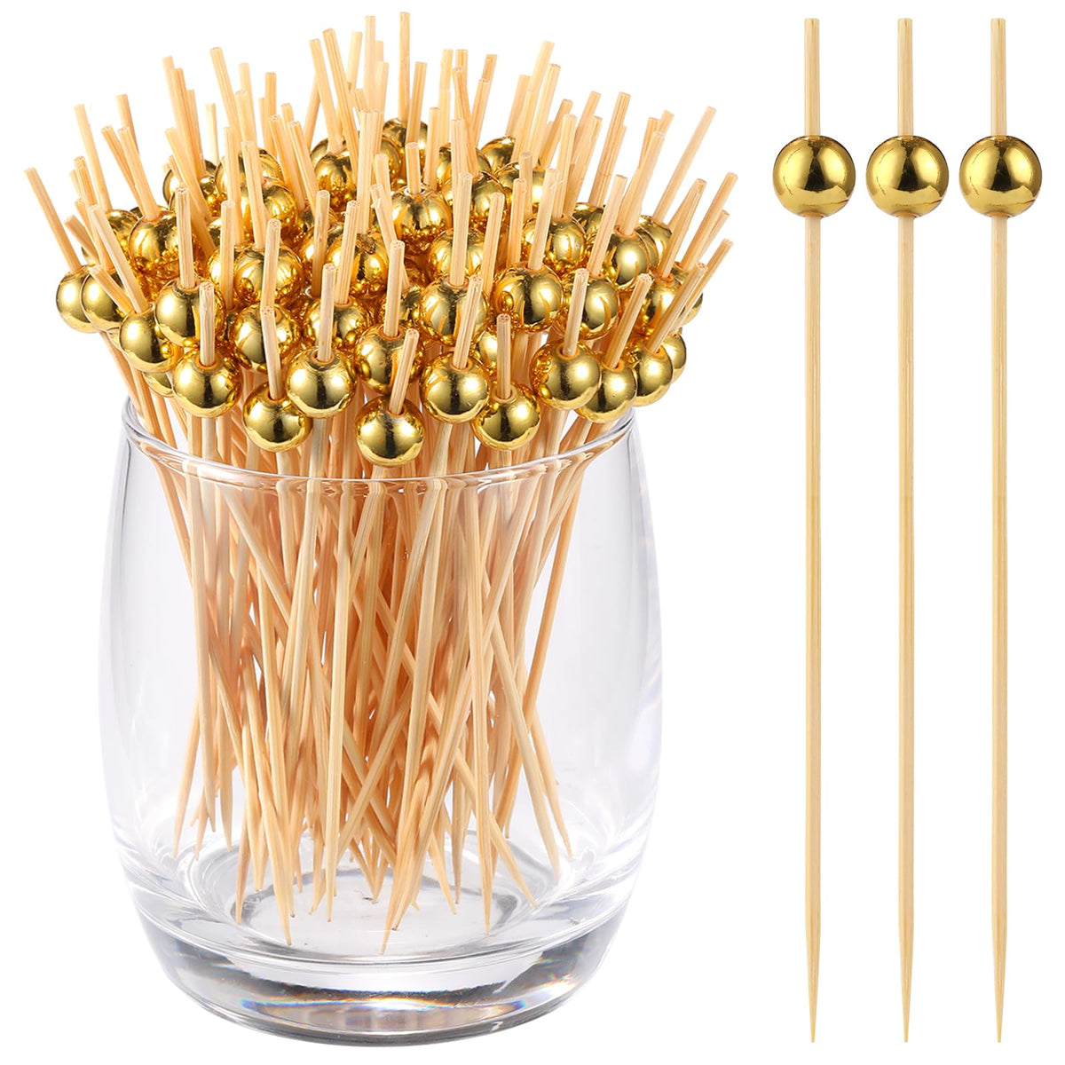 1000Pcs Cocktail Picks, Fancy Toothpicks for Appetizers Bamboo Tooth Picks